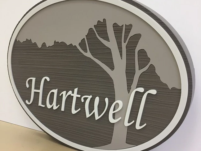 Routed and Sandblasted HDU Sign