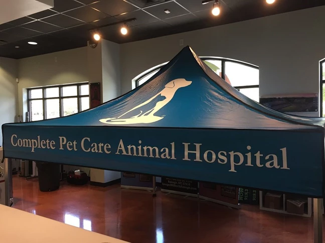 Trade Show Canopy for Complete Pet Care Animal Hospital in Raleigh NC