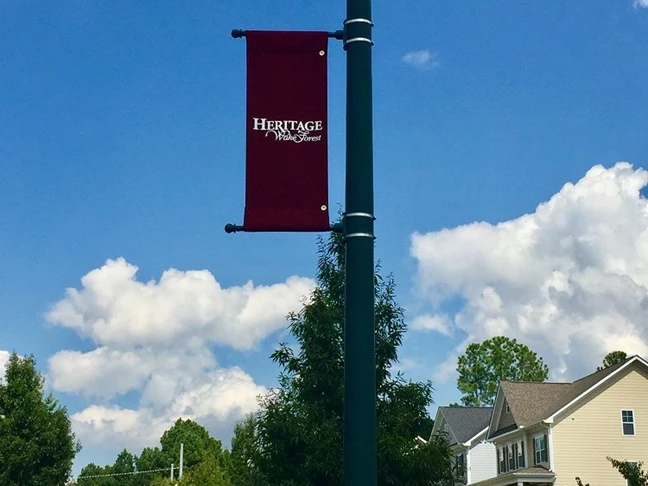 Street Pole Banner for Heritage in Wake Forest NC