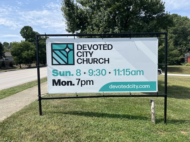 Vinyl Banner - Devoted City Church - Raleigh, NC