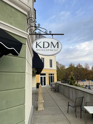 Hanging Sign - KDM Development - Raleigh, NC